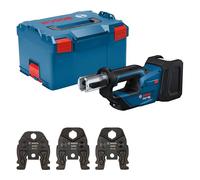 Bosch Professional 18V System Herramienta de Prensado a Batería GPT 18V-19 (19 kN de potencia, cabezal giratorio de 360°, incl. mordaza de prensa comp. RFz12, RFz16, RFz20, L-BOXX)