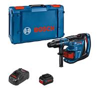 Bosch Professional 18V System martillo perforador a batería BITURBO GBH 18V-40 C (incl. 2 bat. ProCORE 5.5Ah, cargador rápido GAL 1880 CV, paño, tubo de grasa, empuñadura auxiliar, 1 XL-BOXX)