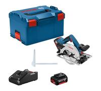Bosch Sierra circular a batería GKS 18V-57 G – 57 mm, compatible carril guía, 2x4.0Ah, L-BOXX