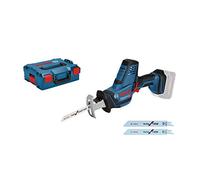 Bosch Professional Sierra sable a batería GSA 18 V-LI C, versión compacta, incl. 3 hojas, L-BOXX