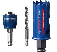 Bosch Professional 1x Adaptador Expert Power Change Plus Ø 7,15 mm + 1x Sierras de corona Expert Tough Material para Madera con metal Ø 35 mm, Accesorios Taladro de Impacto Rotativo
