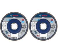 Bosch Professional 1x Disco de Láminas X571 Best for Metal X-LOCK (para metal, Ø 125 mm, P 80, version en ángulo, accesorios amoladora) (Paquete de 2)
