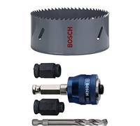 Bosch Professional 1x Sierra de Corona Bimetálica para corte suave (en distintos materiales, Ø 114 mm) + 4 uds. Kit de Inicio de Power Change Plus