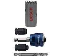 Bosch Professional 1x Sierra de Corona Bimetálica para corte suave (en distintos materiales, Ø 25 mm) + 4 uds. Kit de Inicio de Power Change Plus