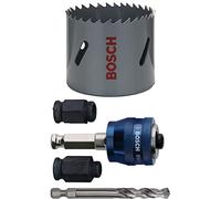 Bosch Professional 1x Sierra de Corona Bimetálica para corte suave (en distintos materiales, Ø 60 mm) + 4 uds. Kit de Inicio de Power Change Plus
