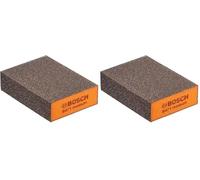 Bosch Professional 1x Taco Best for Flat and Edge (para Preparar Madera, 69 x 97 x 26, Medio, Accesorios Lijado a Mano) (Paquete de 2)