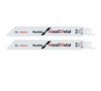 Bosch Professional 2 unidades Hoja de sierra sable S 922 HF Flexible for Wood and Metal (Longitud 150 mm, accesorio de sierra sable)