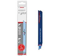 Bosch Professional 25x S 1122 BF + 1x Hojas de sierra sable Expert ‘Medium-Thick Tough Metal’ S 1155 HHM (para Acero resistente, Láminas de acero inoxidable, accesorios Sierra sable)