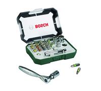 Bosch Professional Juego de puntas de destornillador 2607017322 con trinquete, 26 piezas, negro