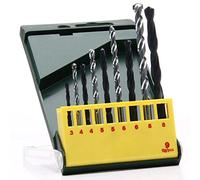 Bosch Professional 2607019443 - Set con 9 brocas HSS-R para metal y brocas para piedra, Verde, Amarillo