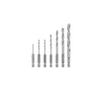 Bosch Professional 260925C146 Set De 7 Brocas En Espiral Para Madera, Hexagonales De ¼" Para Madera, Accesorios Para Taladro Atornillador