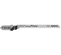 Bosch Hojas de sierra de calar T 101 AO Clean for Wood, madera blanda, corte curvo, 3 uds