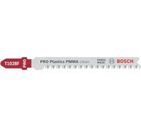 Bosch Professional 3x Hojas de sierra de calar T 102 BF Clean for PVC (para Placas acrílicas de PMMA, accesorios Sierra de calar)