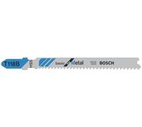 Bosch Professional Hojas de sierra de calar T118B Basic for Metal para láminas de acero – 3x