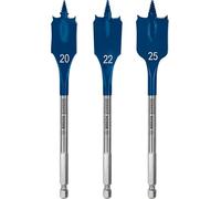 Bosch Brocas fresadoras planas Expert SelfCut Speed – madera blanda y aglomerado Ø20-25 mm – 3x