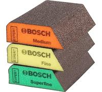 Bosch Professional 3X Tacos Expert S470 Combi (para Madera Blanda, Pintura sobre Madera, 69 x 97 x 26 mm, Grado de finura Medio/Fino/Muy Fino, Accesorios Lijado Manual)