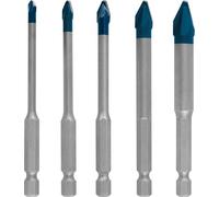 Bosch Professional Juego de brocas Expert HEX-9 HardCeramic Ø 4-10 mm para Tejas, Baldosas 5 piezas
