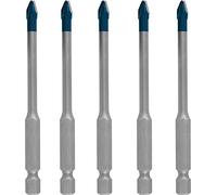 Bosch Professional 5 piezas Set de brocas Expert HEX-9 HardCeramic (para Tejas, Baldosas, Ø 5 mm, accesorios Taladro de impacto rotativo)