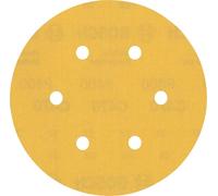 Bosch Professional 50 x Lijas Expert C470 con 6 agujeros, para Madera dura, Pintura sobre madera, 150 mm, Grano 400, Accesorios Lijadora excéntrica
