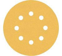 Bosch Lijas Expert C470 125 mm Grano 120, 50 unidades, 8 agujeros para madera dura