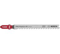 Bosch Professional 5x Hojas de sierra de calar T 102 D Clean for PP (para Planchas de polipropileno (PP), accesorios Sierra de calar)