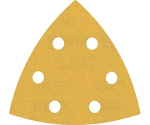 Bosch Professional 5x Papeles de lija Expert C470 (para Madera dura, Pintura sobre madera, 93 x 93 mm, grano 320, accesorios Lijadora delta)