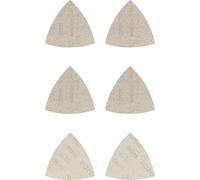 Bosch Professional 6 piezas Set de mallas de lija Expert M480 (para Madera dura, Pintura sobre madera, 93x93 mm, grano 80/120/180, accesorios Lijadora delta)