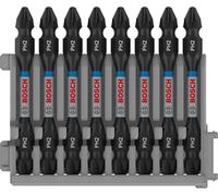 Bosch Professional - 8 piezas Juego de brocas dobles Phillips (control de impacto, 8 puntas PH2-PH2, longitud: 65 mm, pick and click), Cranberry, 45 x 40 x 15 cm