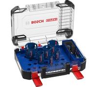 Bosch Professional 9 uds. Set de Sierra de Corona Expert Tough Material (para Madera con metal, Ø 22-68 mm, Accesorios Taladro de impacto rotativo)
