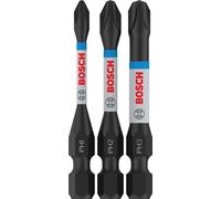 Bosch Professional Accessories 3 puntas de atornillar Impact Control PH Set, 50 mm, vástago hexagonal, Pick and Click, accesorios de taladro de impacto