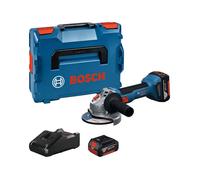 Bosch Professional Amoladora angular GWS 18V-8 de 125 mm con 2 baterías de 4 Ah y cargador