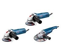 Bosch Professional amoladora angular GWS 22-180 J (potencia 2200 W, in mpuñadura auxiliar, brida, tuerca de apriete, cubierta protectora, llave de dos agujeros)