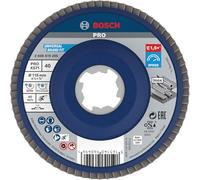Bosch Professional Best - Disco de láminas recto (para metales, X-LOCK, X571, Ø125 mm, grano K40, orificio Ø 22,23 mm)