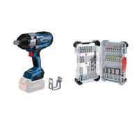 Bosch Professional BITURBO GDS 18V-1050 H - Atornillador de impacto a batería (tornillos hasta M24, sin batería, en caja) + Juego de 35 brocas de destornillador extraduras (35 piezas, 197 x 110,5 mm)