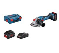Bosch Professional BITURBO GWX 18V-15 C - Amoladora angular a batería (18V, disco Ø 125 mm, X-LOCK, conectable, 2 baterías 5.5 Ah ProCORE18V, en L-BOXX)