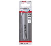 Bosch Professional Bosch Professional 2 brocas helicoidal HSS PointTeQ (para metal, 2 x 24 x 49 mm, accesorio de taladro), Na., diámetro 2 mm