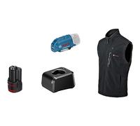 Bosch Professional chaleco calefactable GHV 12+18V XA (in daptador de carga con USB GAA 12V-21 + batería GBA 12V 2.0Ah + cargador GAL 12V-20) - Talla 2XL