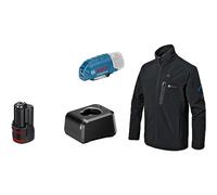Bosch Professional chaqueta calefactable GHJ 12+18V XA (in daptador de carga con USB GAA 12V-21 + batería GBA 12V 2.0Ah + cargador GAL 12V-20) - Talla L