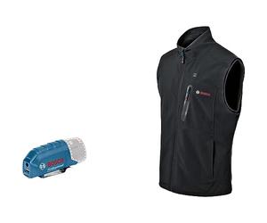 Bosch Professional chaqueta calefactable GHV 12+18V XA (in daptador de carga con USB GAA 12V-21, sin batería) - Talla S
