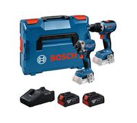 Bosch Professional Combo 18V con GDR 18V-215, 2 baterías GBA 5.0 Ah, GAL 18V-40 y L-BOXX