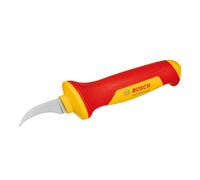 Bosch Professional Cuchillo pelacables VDE – Hoja en forma de hoz, cuchilla acero S2