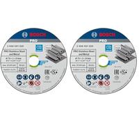 Bosch Professional Disco abrasivo de corte recto 5 uds (Expert for Inox, accesorios para amoladoras con inserción de 10mm) (Paquete de 2)