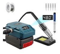 Bosch Professional - Estación de soldadura (18 V, GBA, 60 W, pantalla LCD digital, compatible con Bosch 18 V GPA y De*walt 20 V Max, para bricolaje y reparación doméstica