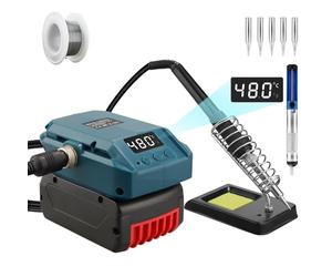 Bosch Professional - Estación de soldadura (18 V, GBA, 60 W, pantalla LCD digital, compatible con Bosch 18 V GPA y De*walt 20 V Max, para bricolaje y reparación doméstica