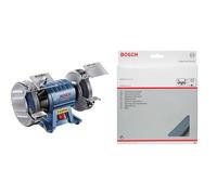 Bosch Professional GBG 60-20 - Esmeriladora de banco (600 W, doble muela, Ø de disco 200 mm, 3600 rpm, en caja) + Disco de amolar para esmeriladoras dobles - 200 mm, 32 mm, 60 (pack de 1)
