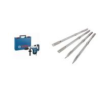 Bosch Professional GBH 5-40 DCE - Martillo perforador (8,8 J, Ø máx. hormigón 40 mm, SDS max, Vibration control, en maletín) + Set SDS-MAX: 2 Punteros, 2 Cincel.Autoafilab