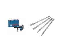 Bosch Professional GBH 8-45 D - Martillo perforador combinado (12,5 J, Ø máx. hormigón 45 mm, portabrocas SDS max, en maletín) + Set SDS-MAX: 2 Punteros, 2 Cincel.Autoafilab