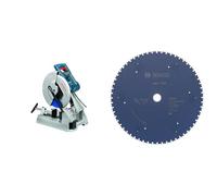 Bosch Professional GCD 12 JL - Tronzadora para metal (2000W, 1.500 rpm, Ø Disco 305 mm, en caja) + Bosch 2 608 643 060 - Hoja de sierra circular Expert for Steel (305 x 25,4 x 2,6 mm, 60)