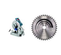Bosch Professional GCD 12 JL - Tronzadora para metal (2000W, 1.500 rpm, Ø Disco 305 mm, en caja) + Bosch 2 608 640 443 - Hoja de sierra circular Optiline Wood - 254 x 30 x 2,8 mm, 40 (pack de 1)