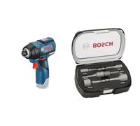 Bosch Professional GDR 12V-110 Professional - Atornillador de impacto con tecnología de litio, sin batería ni cargador, Carton + Set de 6 llaves de vaso - 50 mm; 6, 7, 8, 10, 12, 13 mm